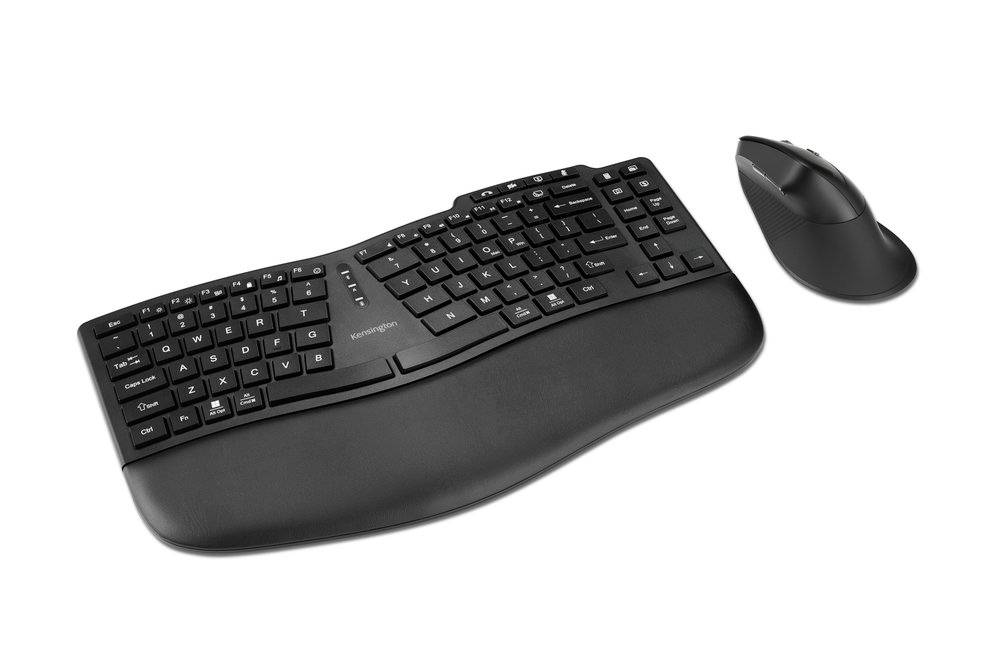 Kit teclado y mouse de escritorio inalámbrico Pro Fit® Ergo KM675 EQ K75492ES KENSINGTON - Kit teclado y mouse de escritorio inalámbrico Pro Fit® Ergo KM675 EQ K75492ES KENSINGTON -